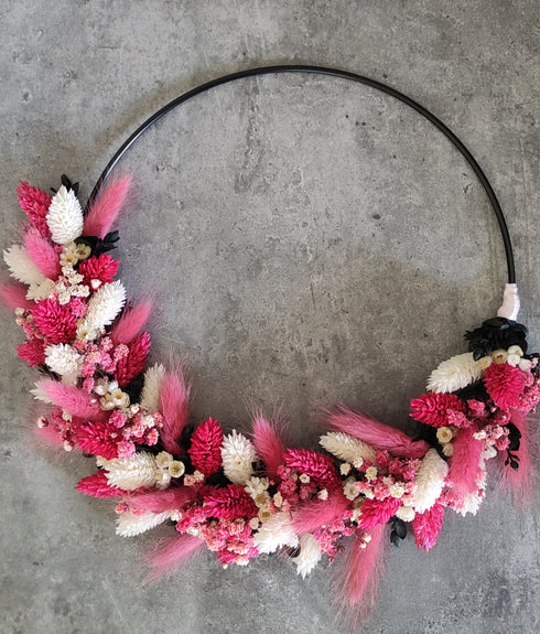 Trockenblumen Kranz Red/Lilac